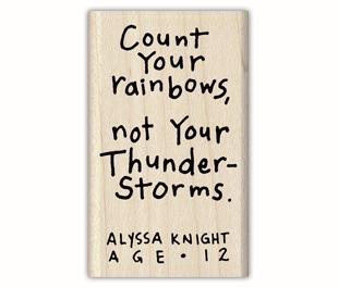 Image of Count Your Rainbows Wood Mounted Rubber Stamp 97935