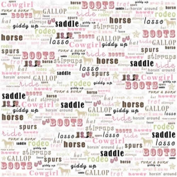 Image of Cowgirl Talk Scrapbook Paper