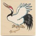 Image of Crane Dance G1019 Wood Mounted Rubber Stamp