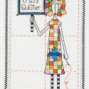 Image of Crazy Quilter Counted Cross Stitch Kit