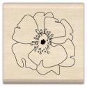 Image of Crepe Paper Peony Wood Mounted Rubber Stamp 97405