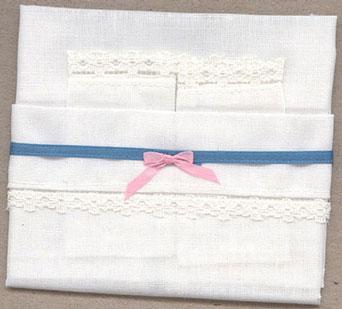 Image of Dollhouse Miniature Full Size Sheet Set Fitted Bottom
