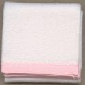 Image of Dollhouse Miniature White/Pink Blanket, 1 Pc 
