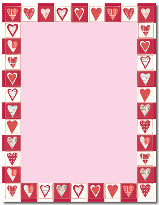 Image of Cutout Hearts Letterhead