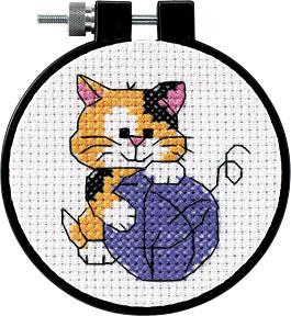 Image of Cute Kitty Counted Cross Stitch Kit