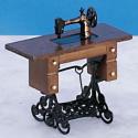 Image of Dollhouse Miniature Walnut Sewing Machine