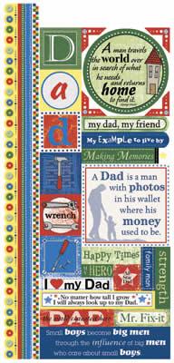 Image of Dad Cardstock Stickers Cardstock Sticker Sheet