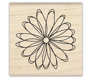 Image of Daisy Blossom Wood Mounted Rubber Stamp 96490