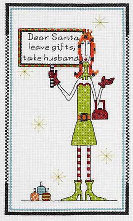 Image of Dear Santa Counted Cross Stitch Kit