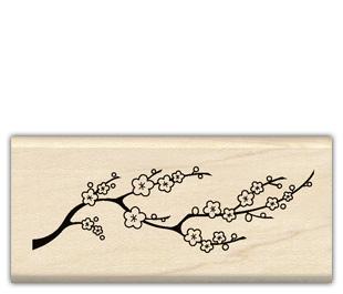 Image of Delicate Branch Wood Mounted Rubber Stamp 96505