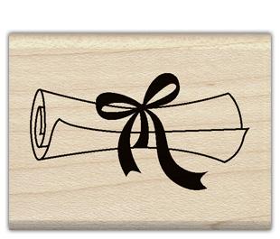 Image of Diploma Wood Mounted Rubber Stamp 96515