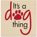 Image of Dog Thing F1196 Wood Mounted Rubber Stamp