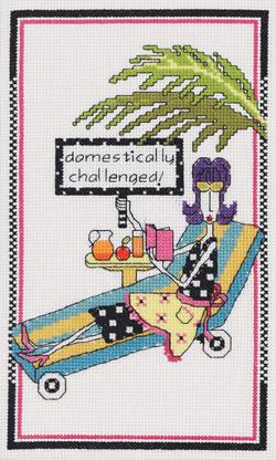 Image of Domestically Challenged Counted Cross Stitch Kit