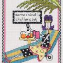 Image of Domestically Challenged Counted Cross Stitch Kit