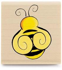 Image of Doodle Bee C1043 Wood Mounted Rubber Stamp