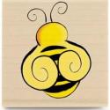 Image of Doodle Bee C1043 Wood Mounted Rubber Stamp