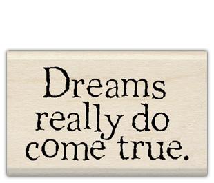 Image of Dreams Come True Wood Mounted Rubber Stamp