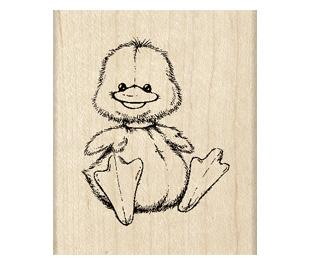 Image of Ducky Wood Mounted Rubber Stamp