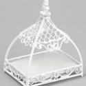 Image of Dollhouse Miniature White Wire Palatial Cat Bed