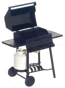 Image of Dollhouse Miniature Barbeque Grill w/Propane Tank
