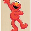 Image of Elmo Says Hello Wood Mounted Rubber Stamp