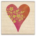 Image of Embellished Heart Wood Mounted Rubber Stamp 97990
