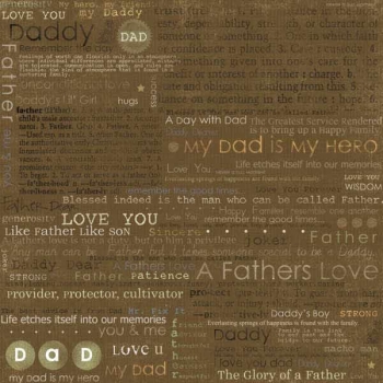 Image of Father I Love You Scrapbook Paper