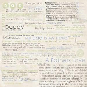 Image of Father Words Scrapbook Paper