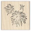 Image of Fireworks Wood Mounted Rubber Stamp 95524