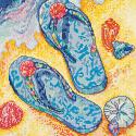 Image of Flip Flop Beach Counted Cross Stitch Kit 023-0568