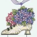 Image of Floral Shoe Counted Cross Stitch Kit 72641