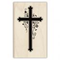 Image of Flourished Cross Wood Mounted Rubber Stamp 96460