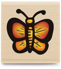 Image of Flutter By C1018 Wood Mounted Rubber Stamp