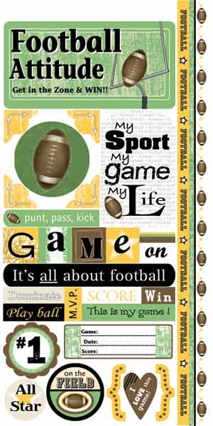 Image of Football Attitude Cardstock Stickers