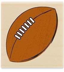 Image of Football 02 Wood Mounted Rubber Stamp