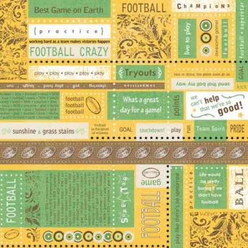 Image of Football Block Scrapbook Paper