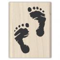 Image of Footprints Wood Mounted Rubber Stamp