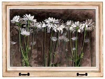 Image of Forest Of Daisies Wood Mounted Rubber Stamp