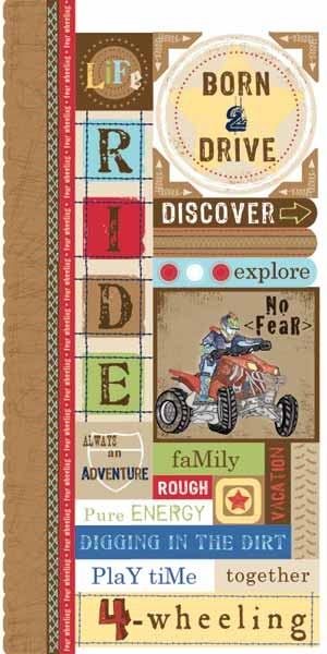 Image of Four Wheeler Cardstock Stickers