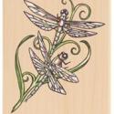 Image of Fragile Beauty JR1014 Wood Mounted Rubber Stamp