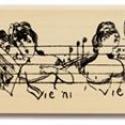 Image of French Chorus Wood Mounted Rubber Stamp