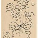 Image of Fresh Flowers Wood Mounted Rubber Stamp