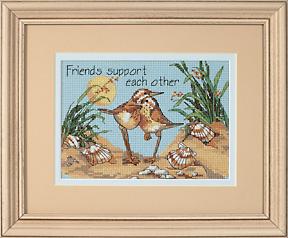Image of Friends Support Each Other Cross Stitch Kit 65044