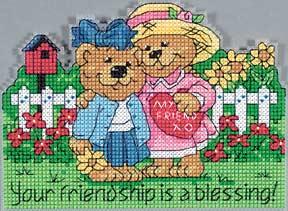 Image of Friendship Blessing Counted Cross Stitch Kit 72851