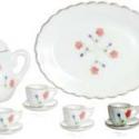 Image of Dollhouse Miniature Porcelain Tea Set