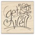 Image of Get Well Wood Mounted Rubber Stamp