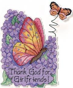 Image of Girlfriends Counted Cross Stitch Kit 72892
