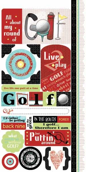 Image of Golf Attitude Cardstock Stickers