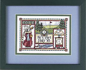 Image of Golfer's Motto Counted Cross Stitch Kit