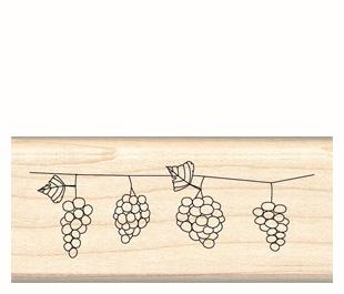 Image of Gorgeous Grapes Wood Mounted Rubber Stamp 97410